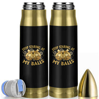Funny Adult New Years Eve Bullet Tumbler Stop Staring At My Balls Golden Disco Ball - Wonder Print Shop