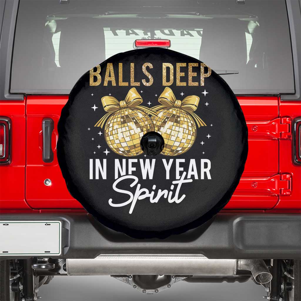 Funny New Year Disco Ball Spare Tire Cover Balls Deep In New Year Spirit - Wonder Print Shop