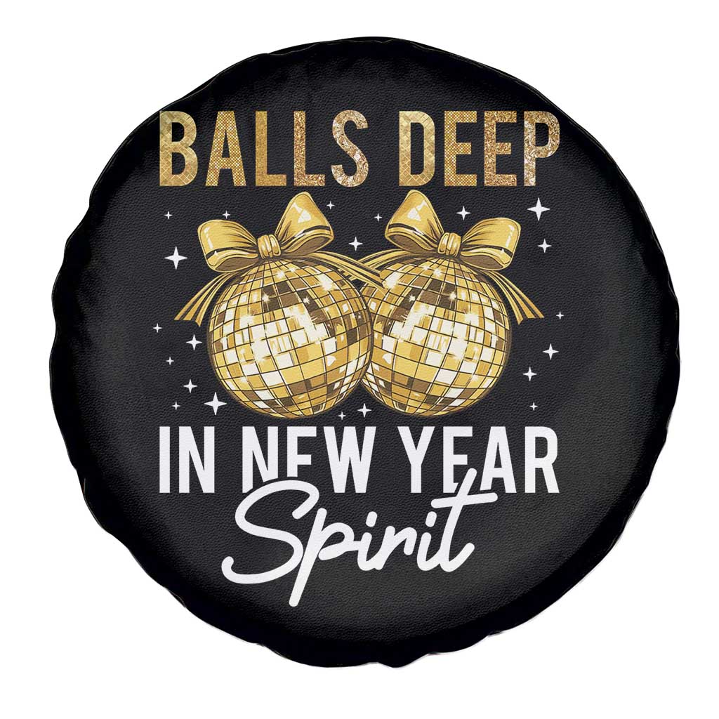 Funny New Year Disco Ball Spare Tire Cover Balls Deep In New Year Spirit - Wonder Print Shop