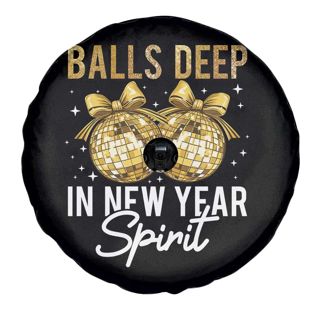 Funny New Year Disco Ball Spare Tire Cover Balls Deep In New Year Spirit - Wonder Print Shop
