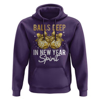 Funny New Year Disco Ball Hoodie Balls Deep In New Year Spirit - Wonder Print Shop