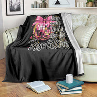 Funny Suspect Never Sticks To Her New Years Resolutions Throw Blanket Coquette Disco Ball - Wonder Print Shop