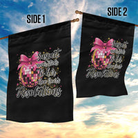 Funny Suspect Never Sticks To Her New Years Resolutions Garden Flag Coquette Disco Ball - Wonder Print Shop