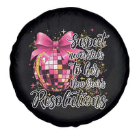 Funny Suspect Never Sticks To Her New Years Resolutions Spare Tire Cover Coquette Disco Ball - Wonder Print Shop