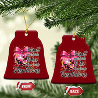 Funny Suspect Never Sticks To Her New Years Resolutions Ceramic Ornament Coquette Disco Ball - Wonder Print Shop
