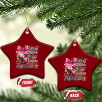 Funny Suspect Never Sticks To Her New Years Resolutions Ceramic Ornament Coquette Disco Ball - Wonder Print Shop