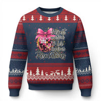 Funny Suspect Never Sticks To Her New Years Resolutions Ugly Christmas Sweater Coquette Disco Ball - Wonder Print Shop