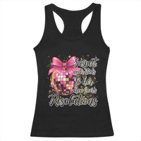 Funny Suspect Never Sticks To Her New Years Resolutions Racerback Tank Top Coquette Disco Ball - Wonder Print Shop