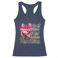Funny Suspect Never Sticks To Her New Years Resolutions Racerback Tank Top Coquette Disco Ball - Wonder Print Shop