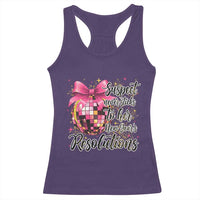 Funny Suspect Never Sticks To Her New Years Resolutions Racerback Tank Top Coquette Disco Ball - Wonder Print Shop