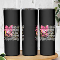 Funny Suspect Never Sticks To Her New Years Resolutions Skinny Tumbler Coquette Disco Ball - Wonder Print Shop