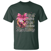 Funny Suspect Never Sticks To Her New Years Resolutions T Shirt Coquette Disco Ball - Wonder Print Shop
