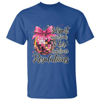 Funny Suspect Never Sticks To Her New Years Resolutions T Shirt Coquette Disco Ball - Wonder Print Shop