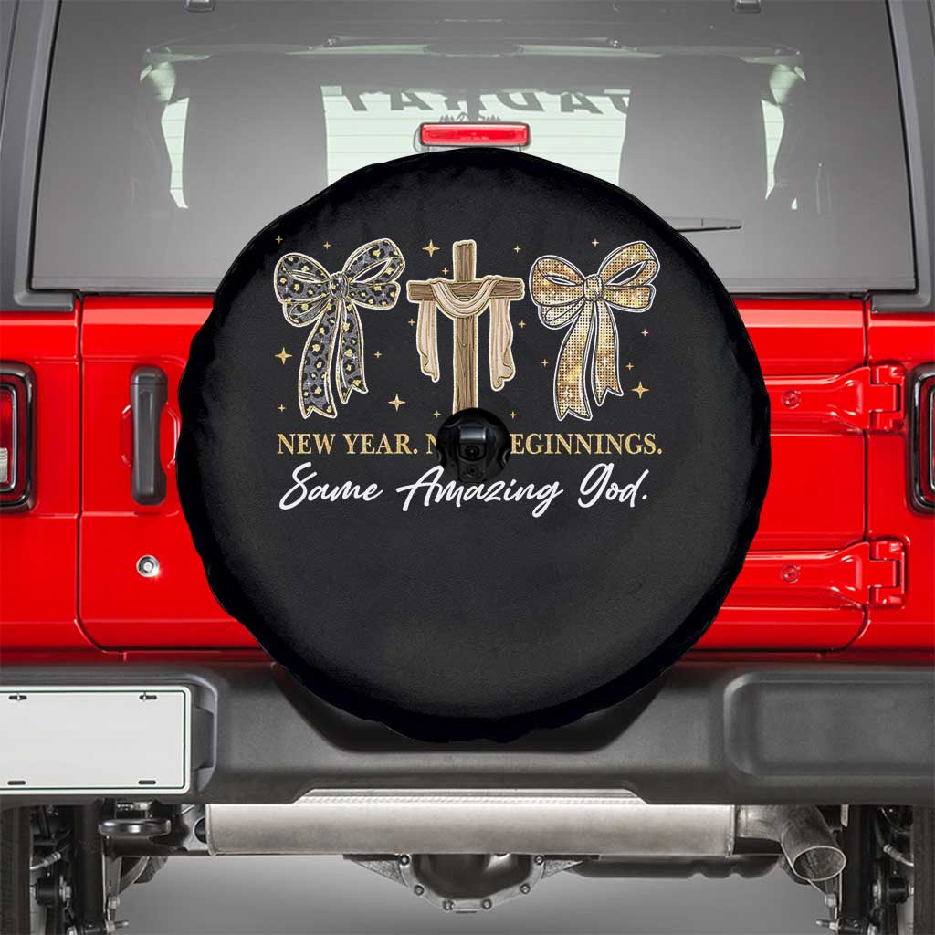 New Year New Beginnings Same Amazing God Spare Tire Cover Christian New Years Eve - Wonder Print Shop