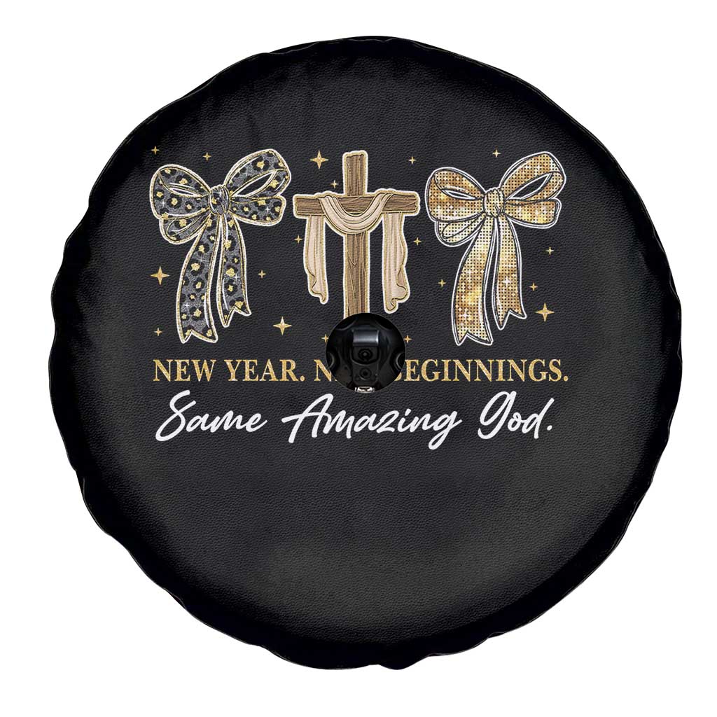 New Year New Beginnings Same Amazing God Spare Tire Cover Christian New Years Eve - Wonder Print Shop