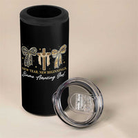New Year New Beginnings Same Amazing God 4 in 1 Can Cooler Tumbler Christian New Years Eve - Wonder Print Shop