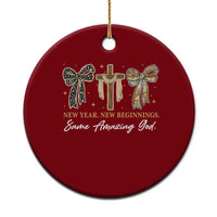 New Year New Beginnings Same Amazing God Ceramic Ornament Christian New Years Eve - Wonder Print Shop