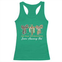 New Year New Beginnings Same Amazing God Racerback Tank Top Christian New Years Eve - Wonder Print Shop