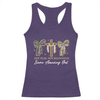 New Year New Beginnings Same Amazing God Racerback Tank Top Christian New Years Eve - Wonder Print Shop