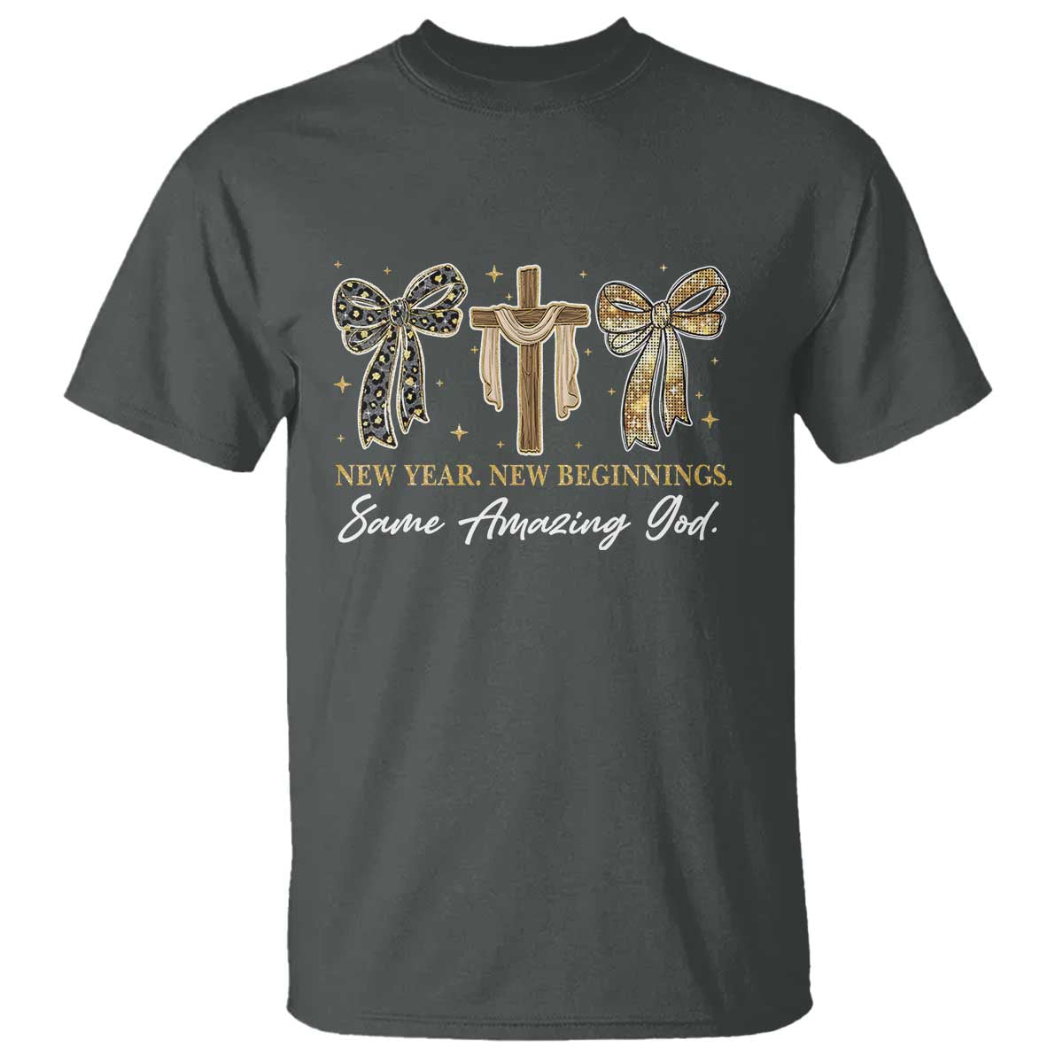 New Year New Beginnings Same Amazing God T Shirt Christian New Years Eve - Wonder Print Shop