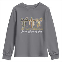 New Year New Beginnings Same Amazing God Youth Sweatshirt Christian New Years Eve - Wonder Print Shop