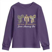 New Year New Beginnings Same Amazing God Youth Sweatshirt Christian New Years Eve - Wonder Print Shop
