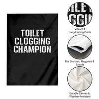 Toilet Clogging Champion Garden Flag Funny Meme - Wonder Print Shop