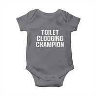 Toilet Clogging Champion Baby Onesie Funny Meme - Wonder Print Shop