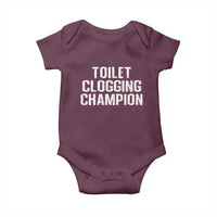 Toilet Clogging Champion Baby Onesie Funny Meme - Wonder Print Shop