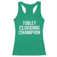 Toilet Clogging Champion Racerback Tank Top Funny Meme - Wonder Print Shop