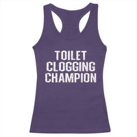 Toilet Clogging Champion Racerback Tank Top Funny Meme - Wonder Print Shop