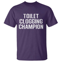 Toilet Clogging Champion T Shirt Funny Meme - Wonder Print Shop