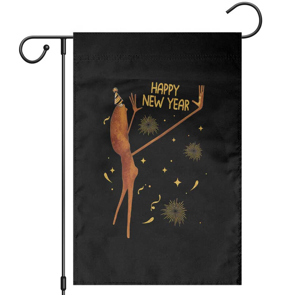 Funny Marcus The Worm New Year Garden Flag Happy New Year NYE Party Firework - Wonder Print Shop