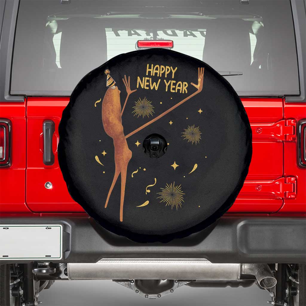 Funny Marcus The Worm New Year Spare Tire Cover Happy New Year NYE Party Firework - Wonder Print Shop