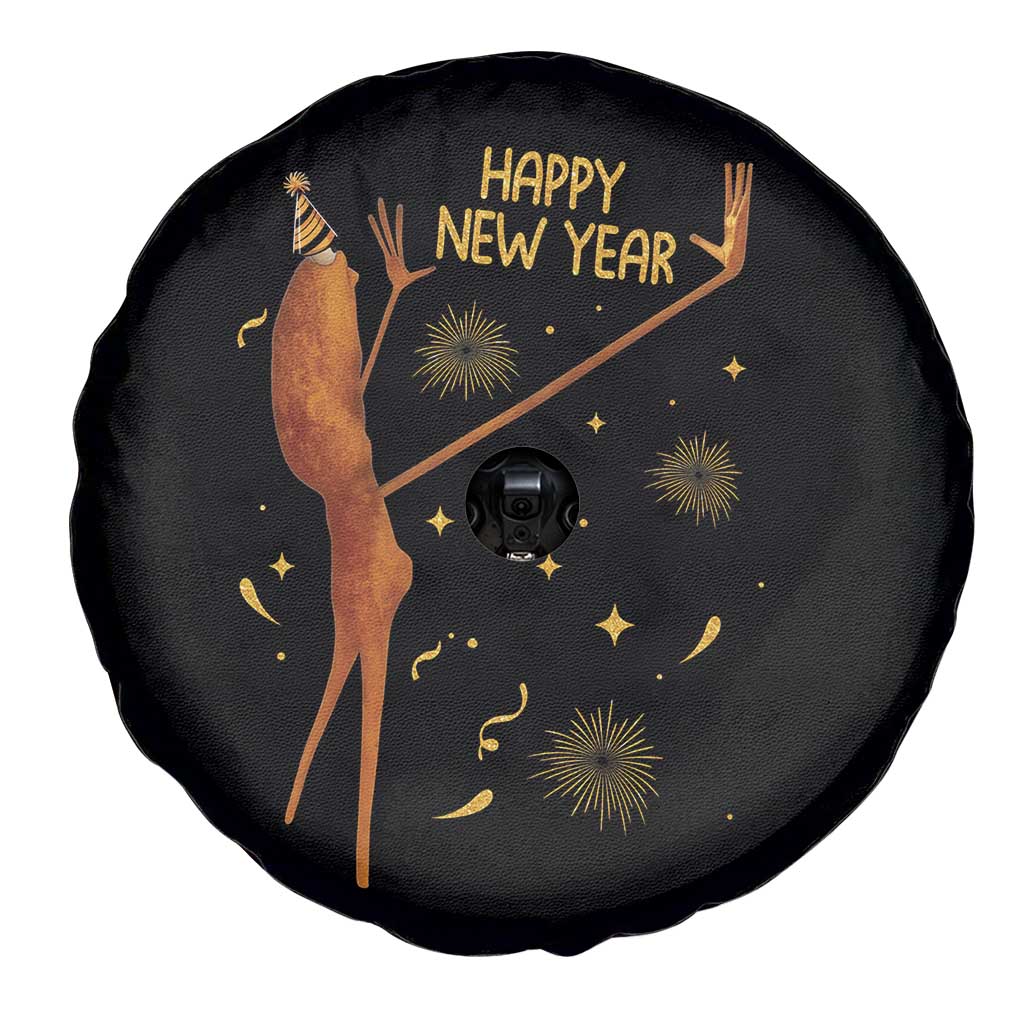 Funny Marcus The Worm New Year Spare Tire Cover Happy New Year NYE Party Firework - Wonder Print Shop