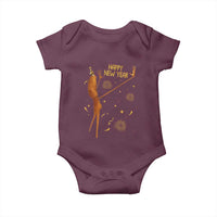 Funny Marcus The Worm New Year Baby Onesie Happy New Year NYE Party Firework - Wonder Print Shop