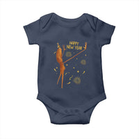Funny Marcus The Worm New Year Baby Onesie Happy New Year NYE Party Firework - Wonder Print Shop
