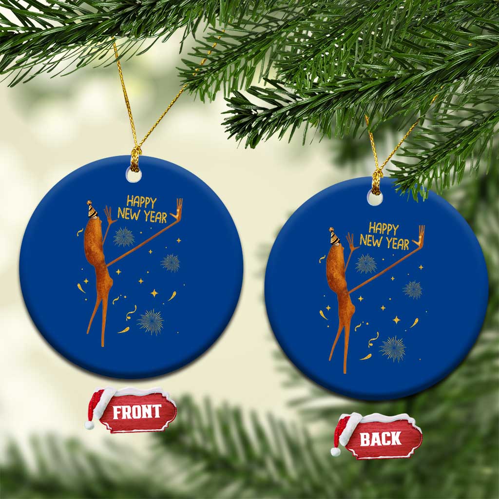 Funny Marcus The Worm New Year Ceramic Ornament Happy New Year NYE Party Firework - Wonder Print Shop
