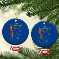 Funny Marcus The Worm New Year Ceramic Ornament Happy New Year NYE Party Firework - Wonder Print Shop