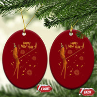 Funny Marcus The Worm New Year Ceramic Ornament Happy New Year NYE Party Firework - Wonder Print Shop
