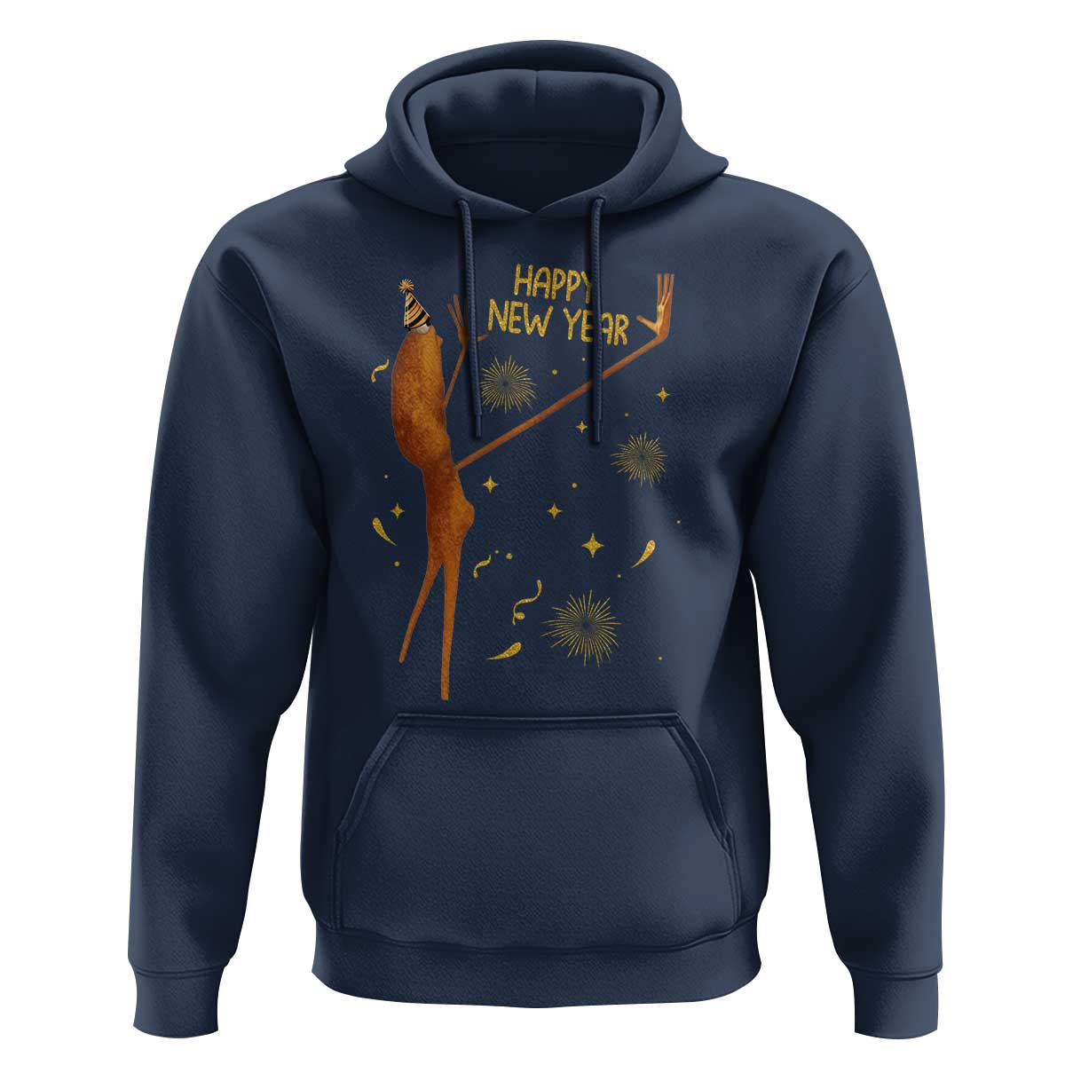 Funny Marcus The Worm New Year Hoodie Happy New Year NYE Party Firework - Wonder Print Shop