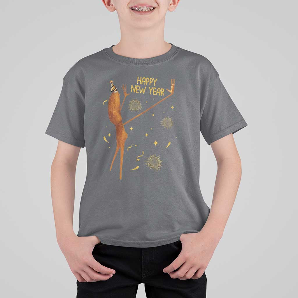 Funny Marcus The Worm New Year T Shirt For Kid Happy New Year NYE Party Firework - Wonder Print Shop
