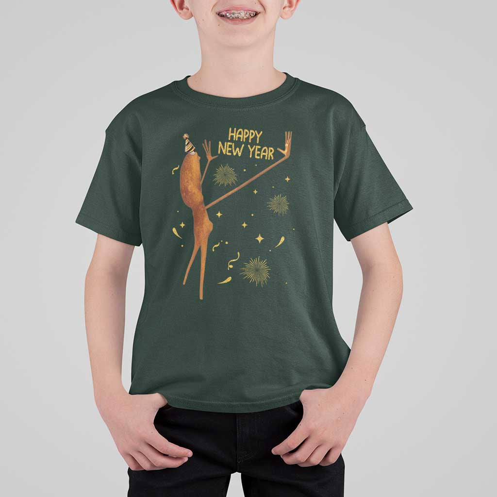 Funny Marcus The Worm New Year T Shirt For Kid Happy New Year NYE Party Firework - Wonder Print Shop