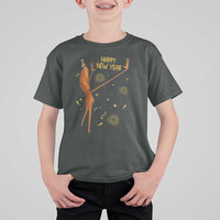Funny Marcus The Worm New Year T Shirt For Kid Happy New Year NYE Party Firework - Wonder Print Shop