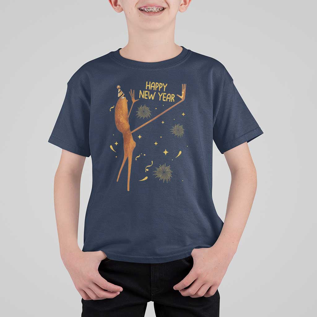 Funny Marcus The Worm New Year T Shirt For Kid Happy New Year NYE Party Firework - Wonder Print Shop
