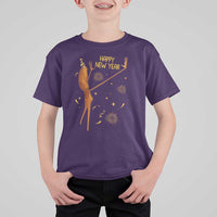 Funny Marcus The Worm New Year T Shirt For Kid Happy New Year NYE Party Firework - Wonder Print Shop