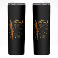 Funny Marcus The Worm New Year Skinny Tumbler Happy New Year NYE Party Firework - Wonder Print Shop