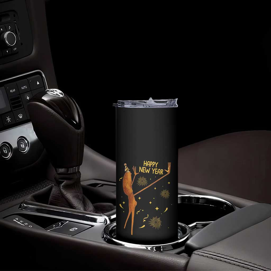 Funny Marcus The Worm New Year Skinny Tumbler Happy New Year NYE Party Firework - Wonder Print Shop