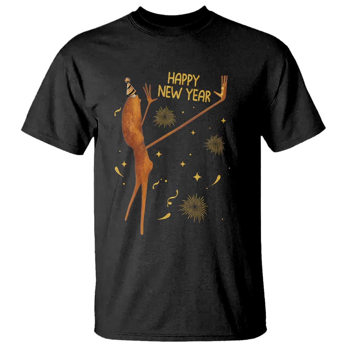 Funny Marcus The Worm New Year T Shirt Happy New Year NYE Party Firework - Wonder Print Shop
