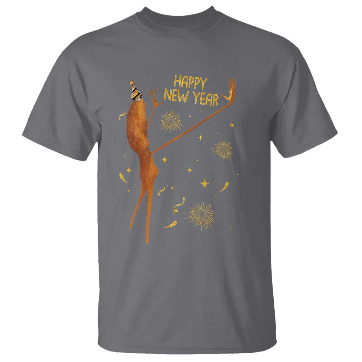 Funny Marcus The Worm New Year T Shirt Happy New Year NYE Party Firework - Wonder Print Shop
